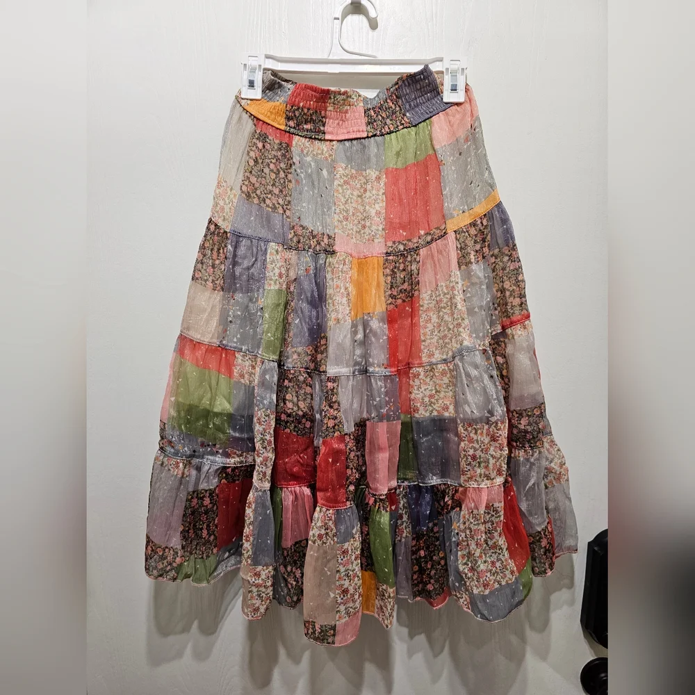 Floral Patchwork Maxi Skirt - Picture 4 of 7